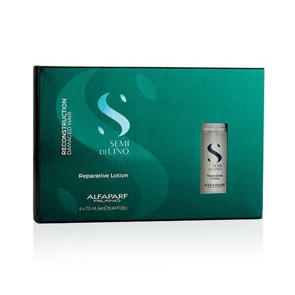 ALFAPARF Pack 6 Ampolla Capilar Reparación Lotion Semi Di Lino-0