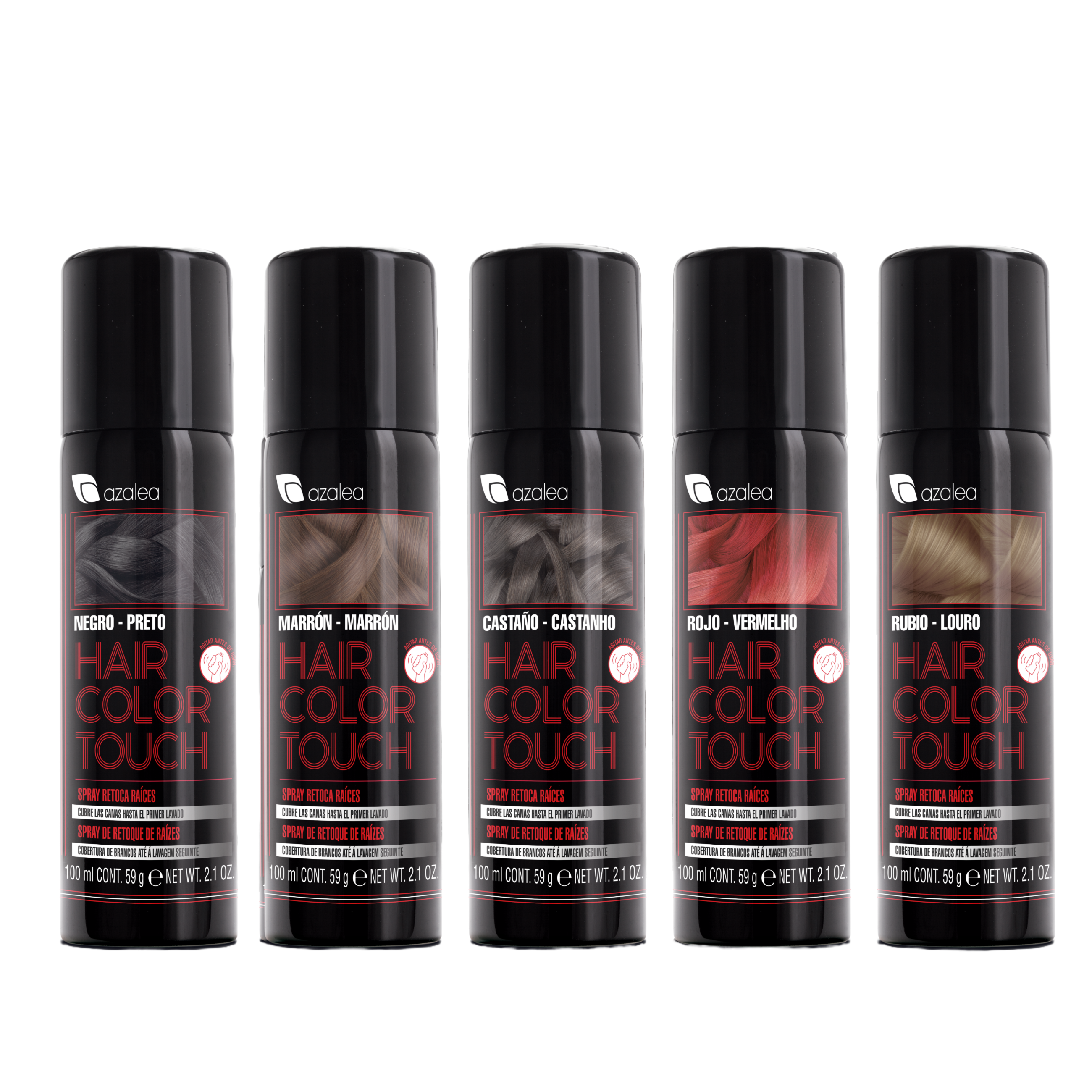 Spray Tinte Retocador de Raíces y Canas Azalea - Tono Negro-1