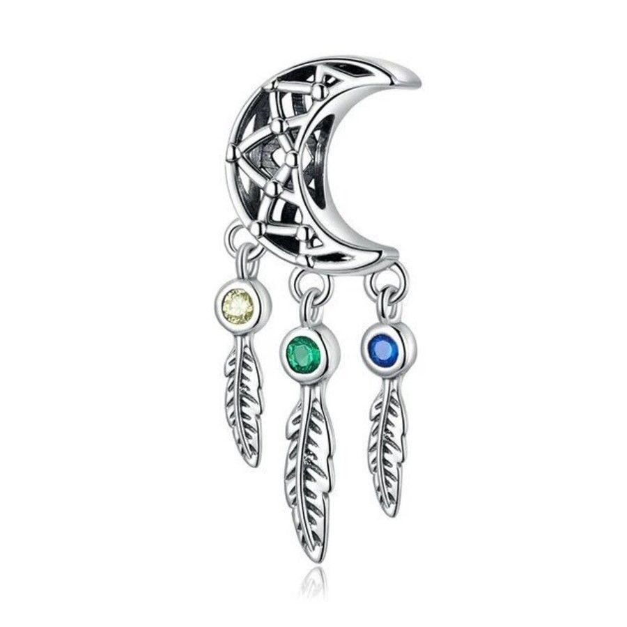 Charm Dije Plata 925 Luna Atrapasueños-0