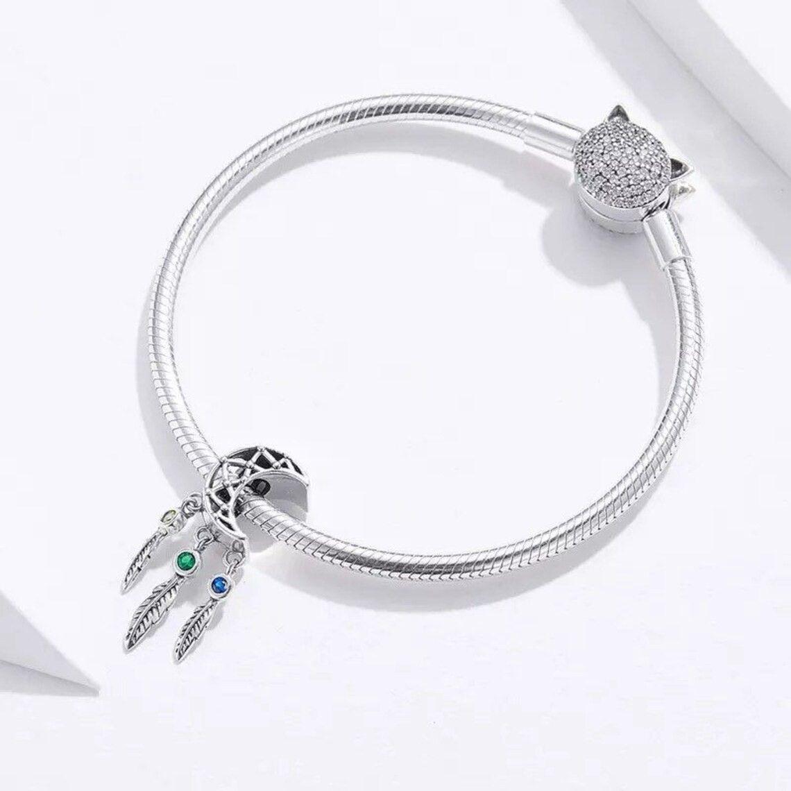 Charm Dije Plata 925 Luna Atrapasueños-1