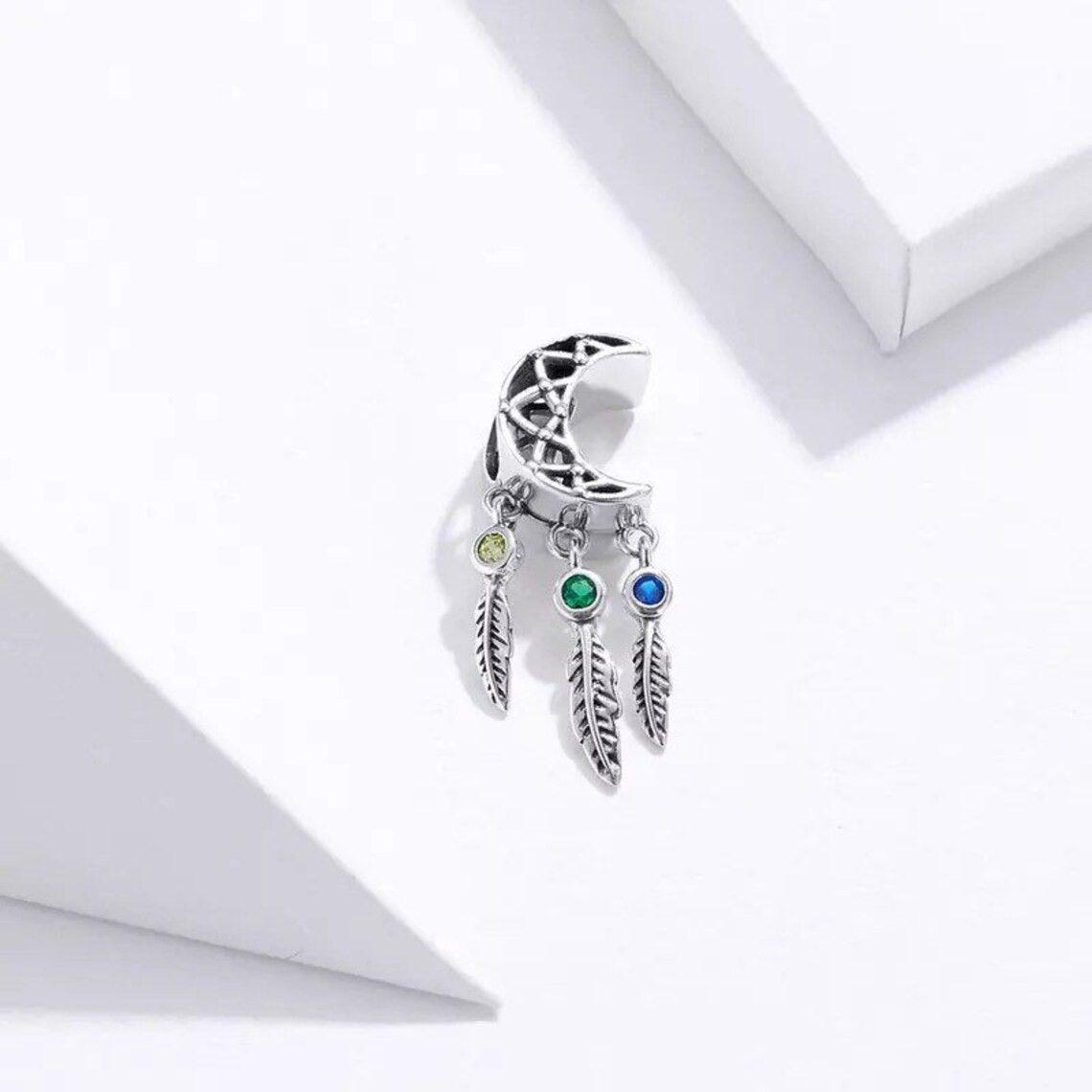 Charm Dije Plata 925 Luna Atrapasueños-2