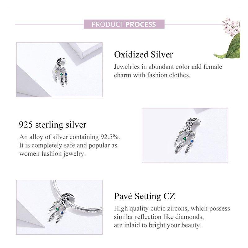 Charm Dije Plata 925 Luna Atrapasueños-3