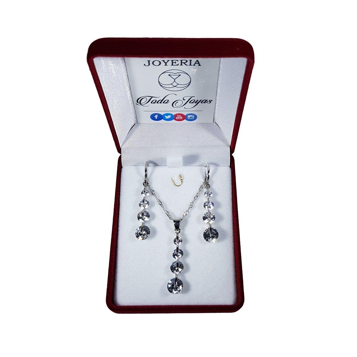 Conjunto Baston con Circones Plateado-2
