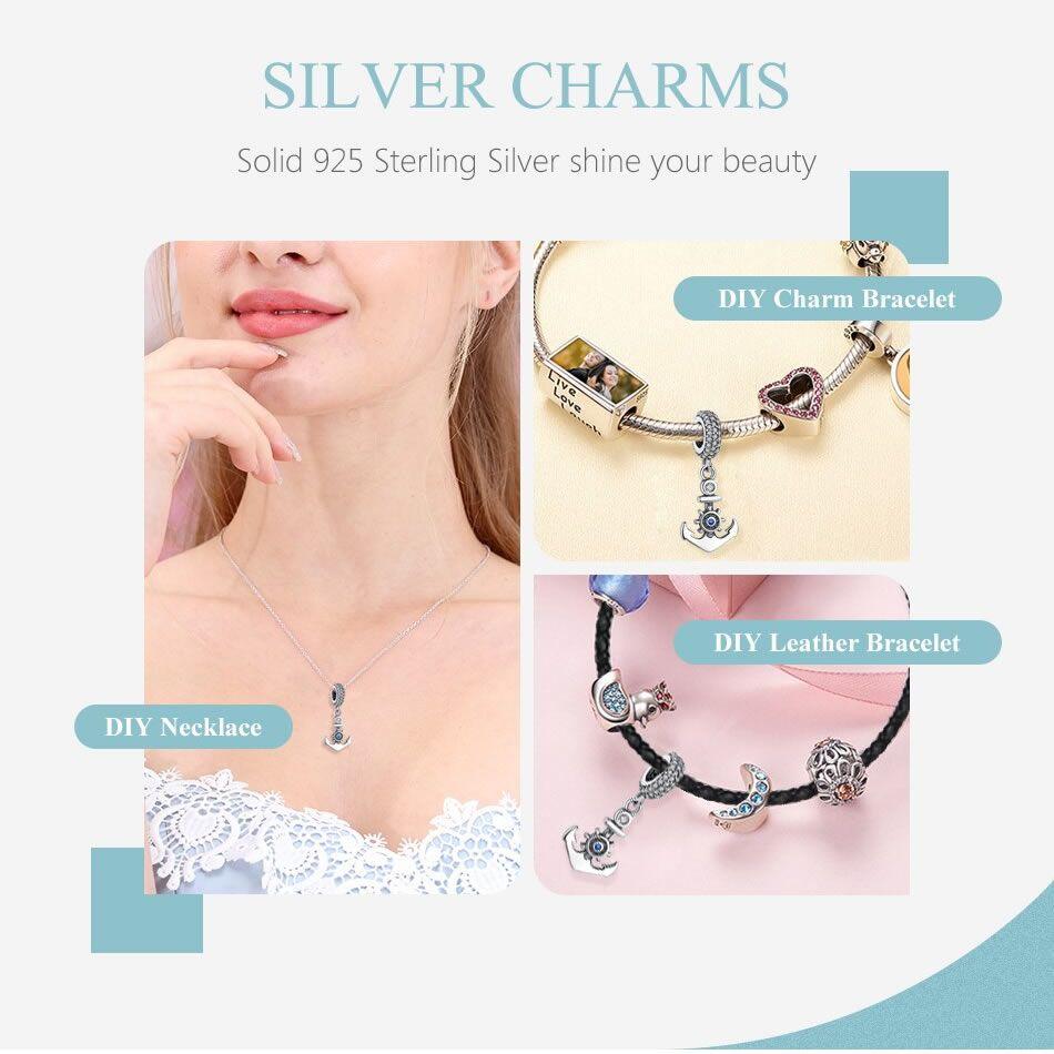 Charm Dije Plata 925 Ancla Naval-3