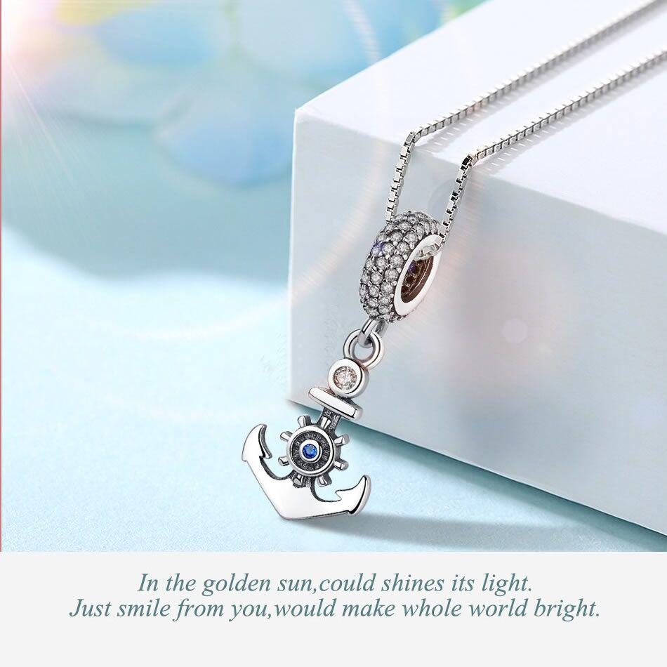 Charm Dije Plata 925 Ancla Naval-5