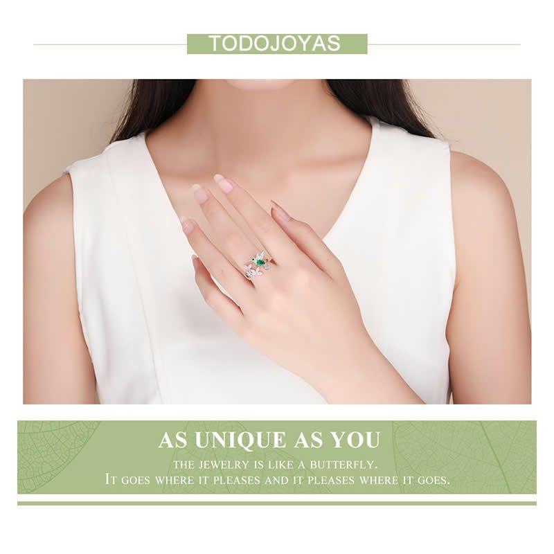Anillo Plata 925 Colibri Picaflor Circones-4