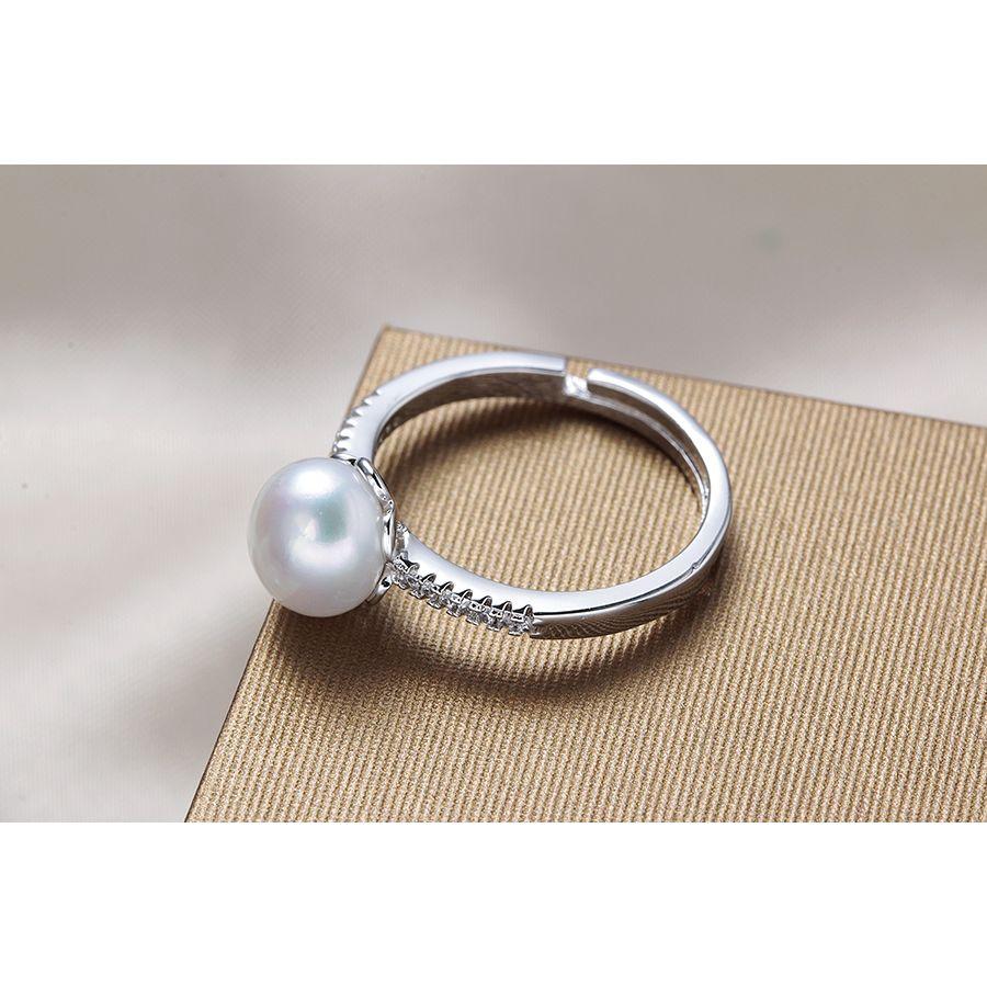 Anillo Plata 925 Perla Blanca-2