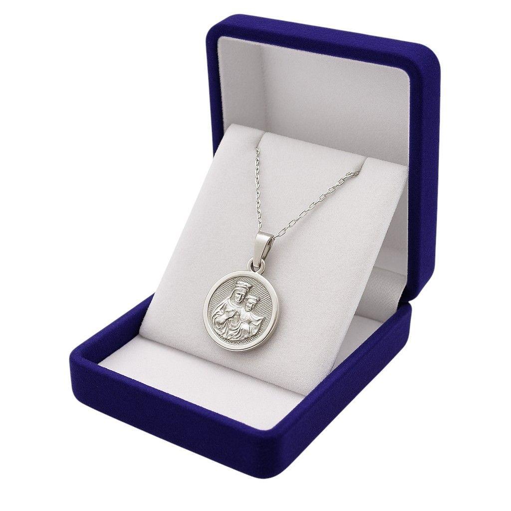 Collar Medalla Plata 925 Virgen Del Carmen Milagrosa-2