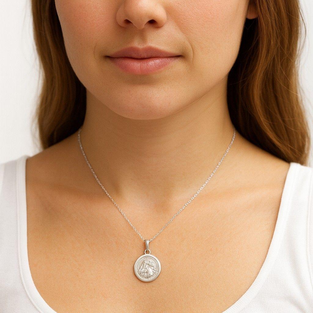 Collar Medalla Plata 925 Virgen Del Carmen Milagrosa-5