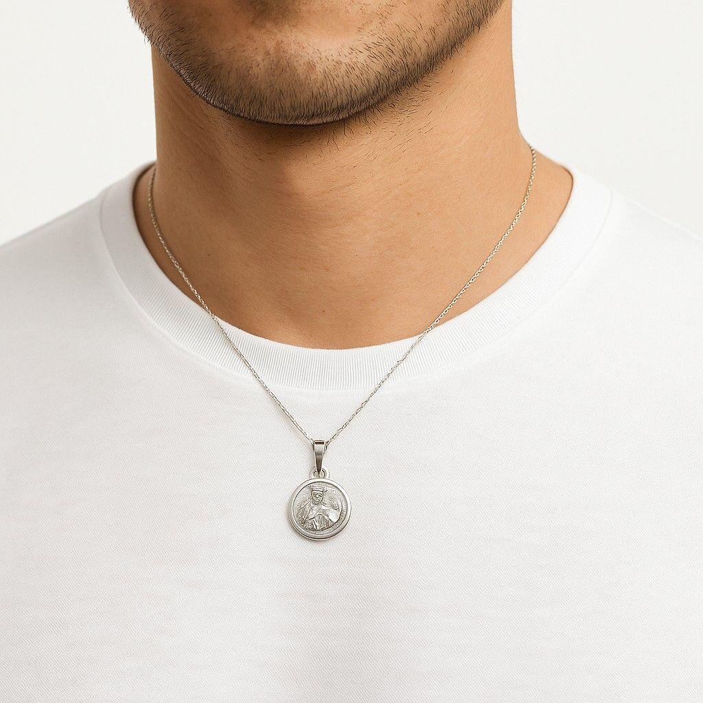 Collar Medalla Plata 925 Virgen Del Carmen Milagrosa-6