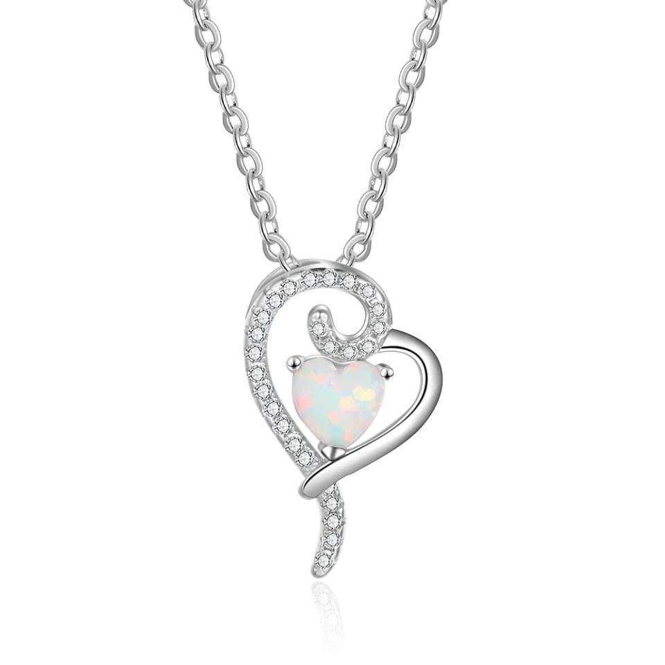 Collar Corazon Opal Circones-0