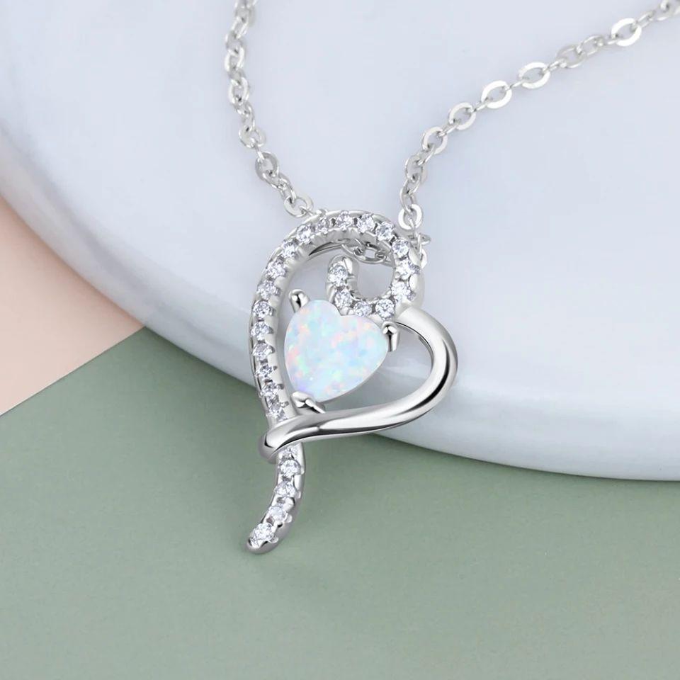 Collar Corazon Opal Circones-2