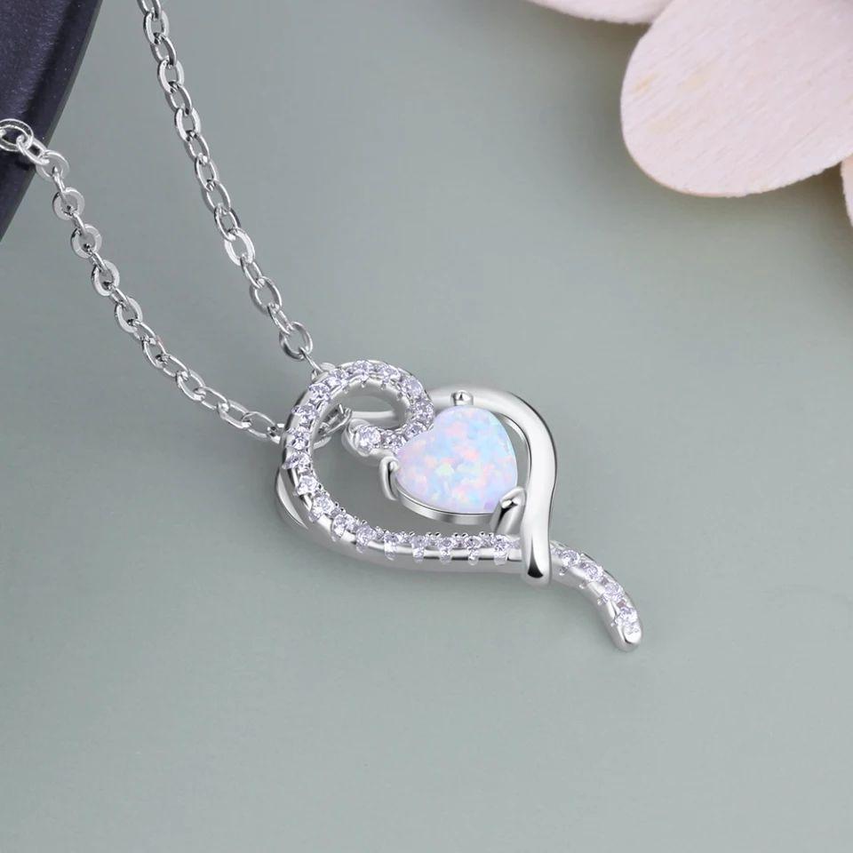 Collar Corazon Opal Circones-3