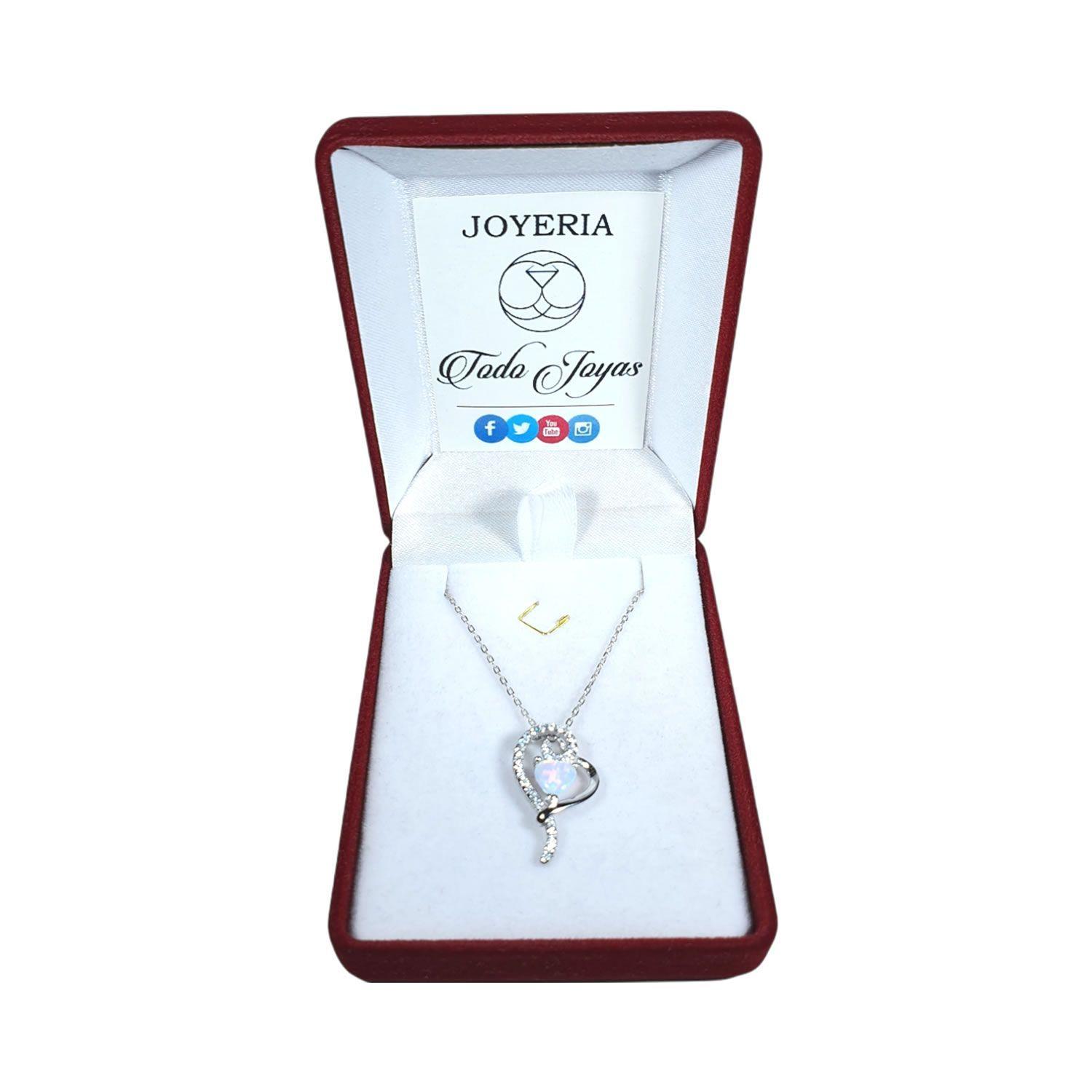 Collar Corazon Opal Circones-1