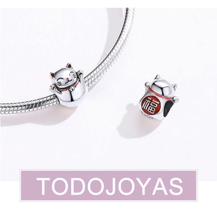 Charm Dije Plata 925 Gato Maneki Neko-3