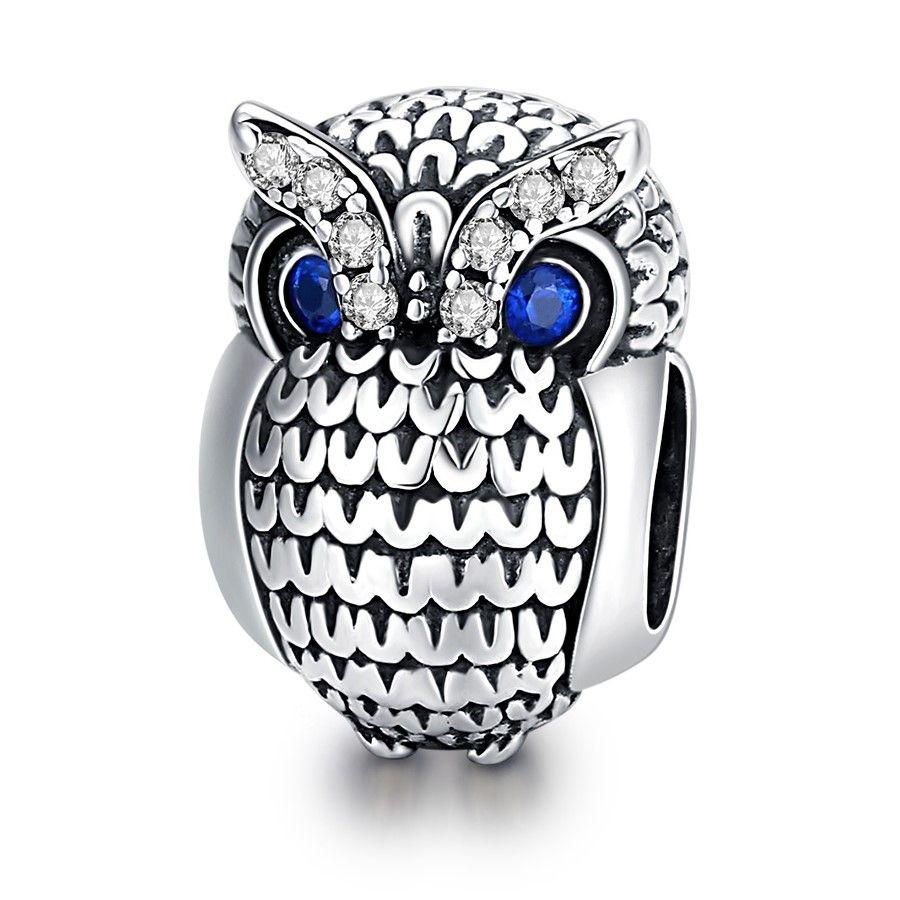 Charm Dije Plata 925 Buho Plateado-0