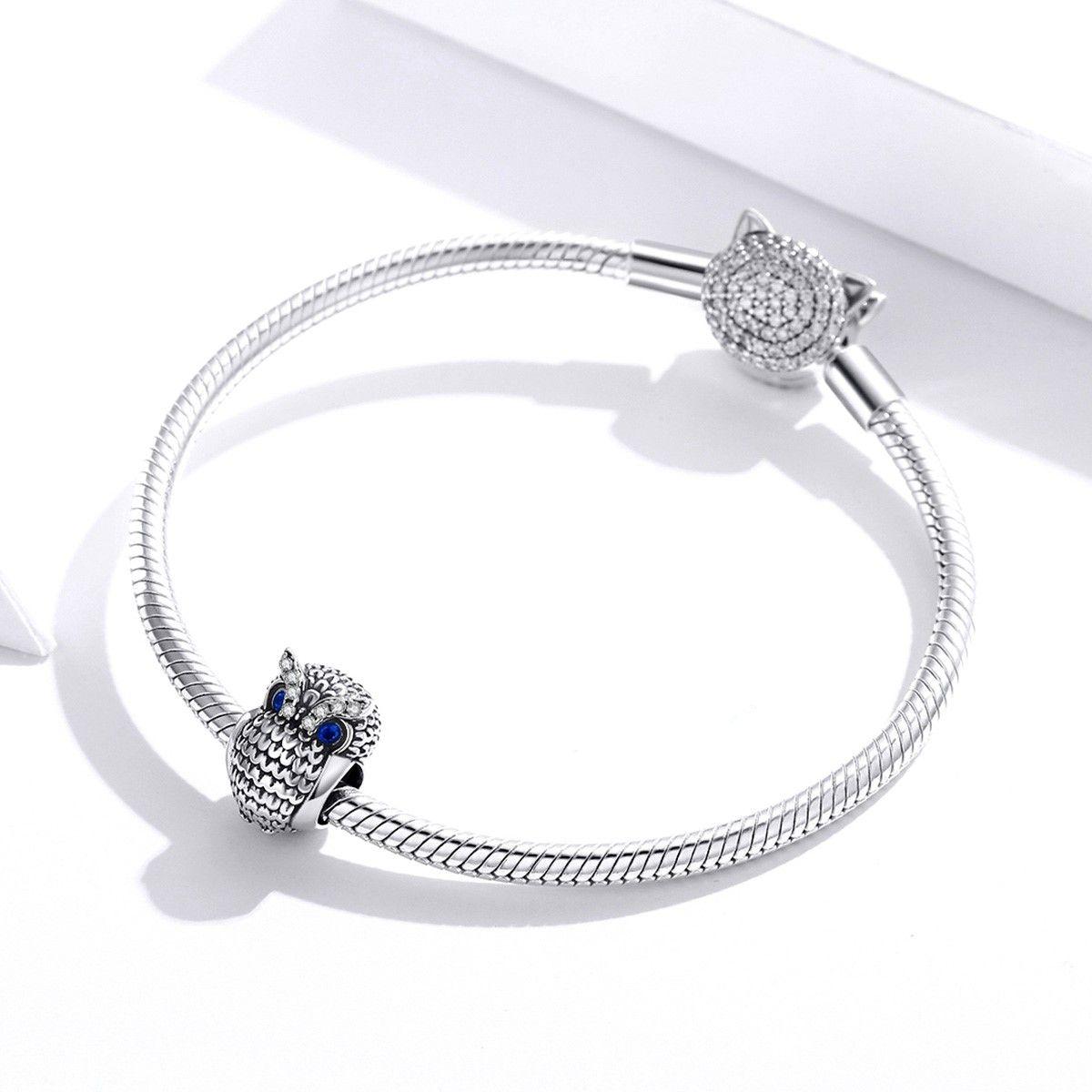 Charm Dije Plata 925 Buho Plateado-1