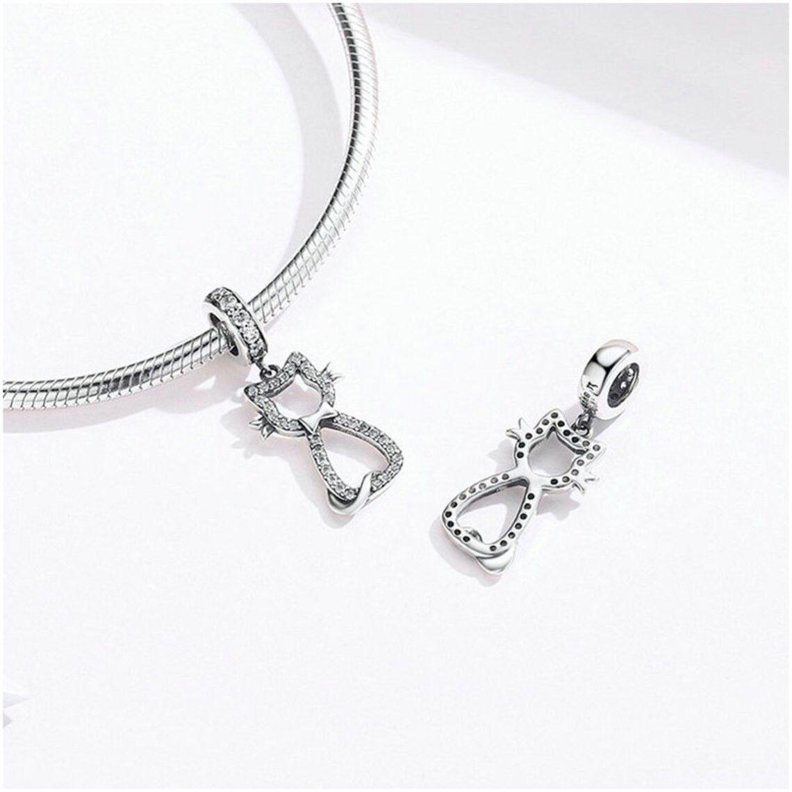 Charm Dije Plata 925 Gatito Feliz-3