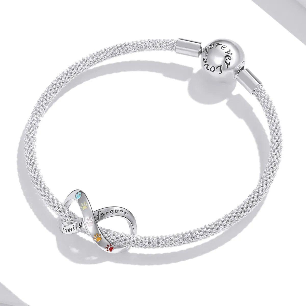 Charm Dije Plata 925 Infinito Mascota Family-2