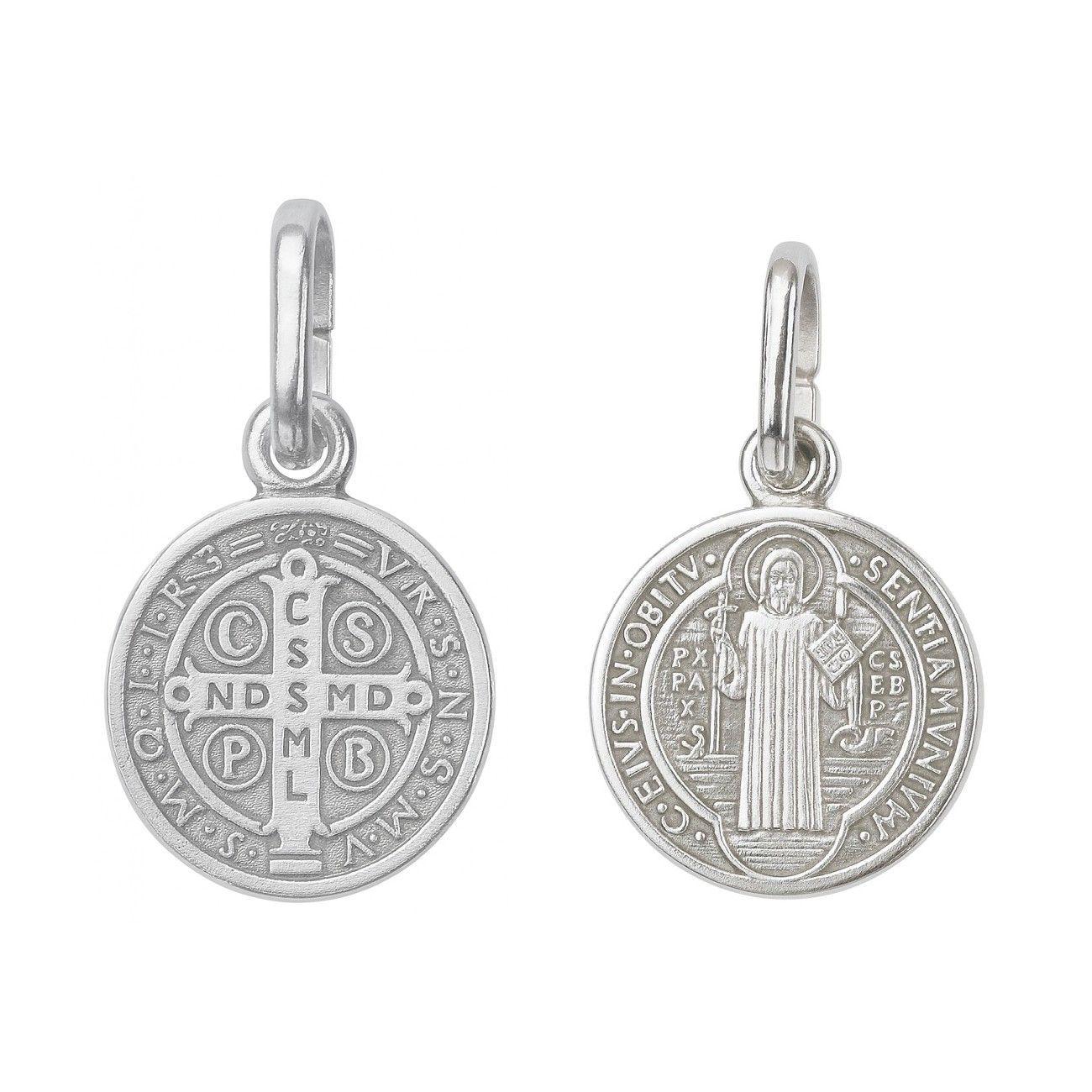 Collar Medalla Plata 925 San Benito Protector -4