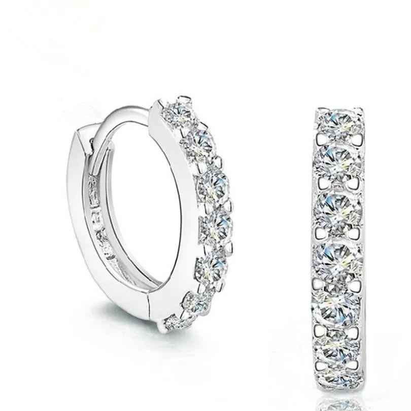 Aros Argollas Huggie 12mm Plateado-0