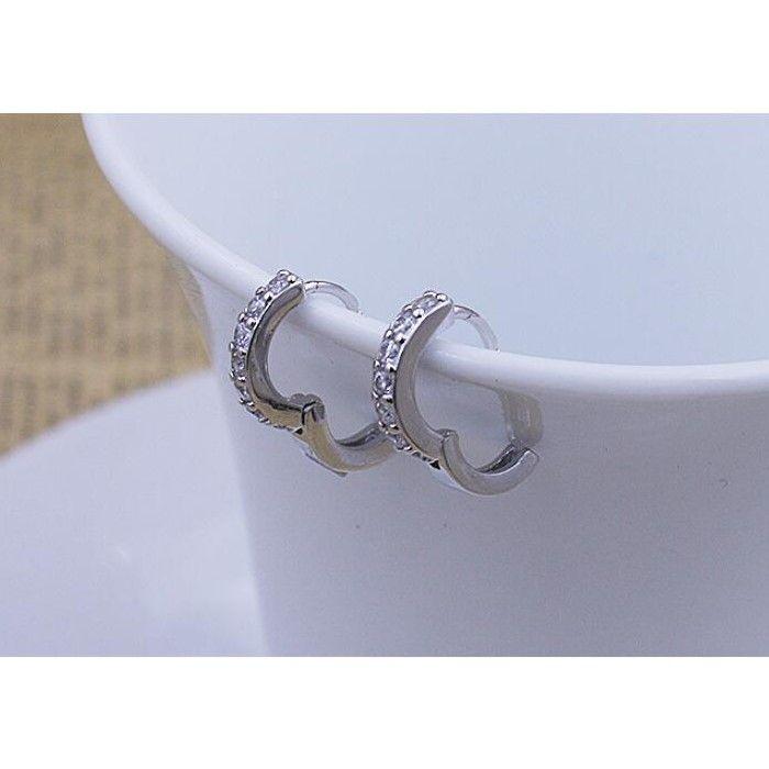 Aros Argollas Huggie 12mm Plateado-2