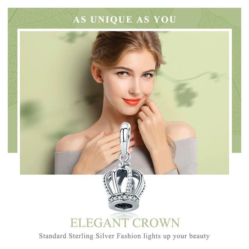 Charm Dije Plata 925 Corona Princesa-3