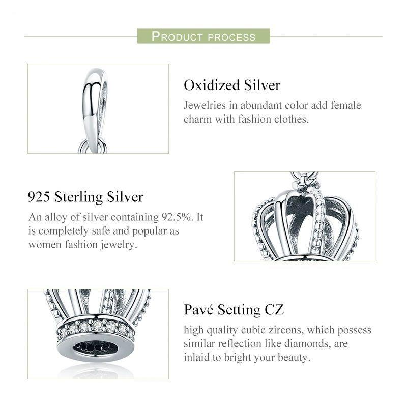 Charm Dije Plata 925 Corona Princesa-2