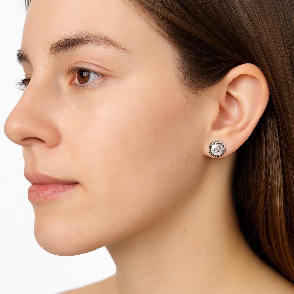 Aros Plata 925 Apegados Cristal Austriaco 7mm-3