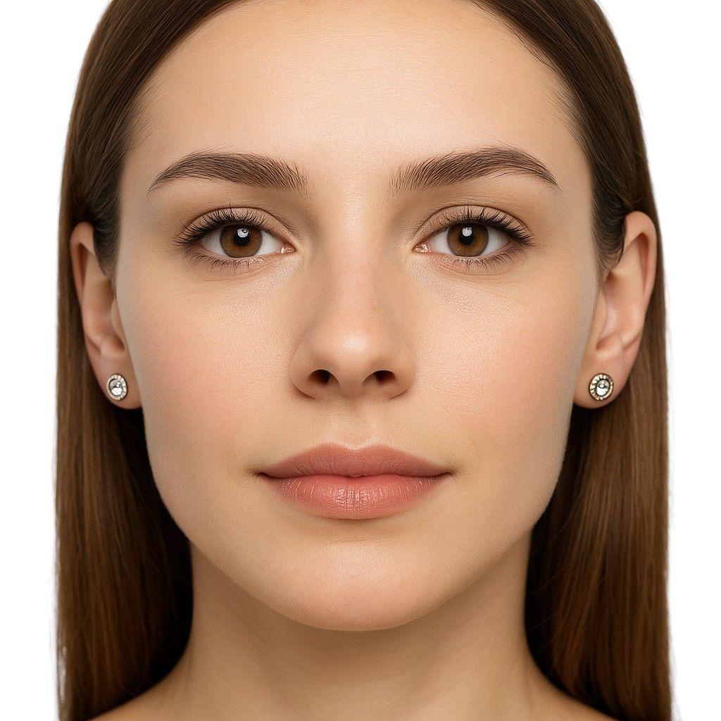 Aros Plata 925 Apegados Cristal Austriaco 7mm-4