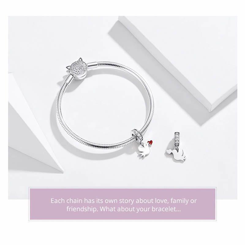 Charm Dije Plata 925 Paloma Blanca-2