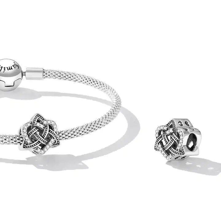 Charm Dije Plata 925 Triqueta Nudo Celta de Amor-4