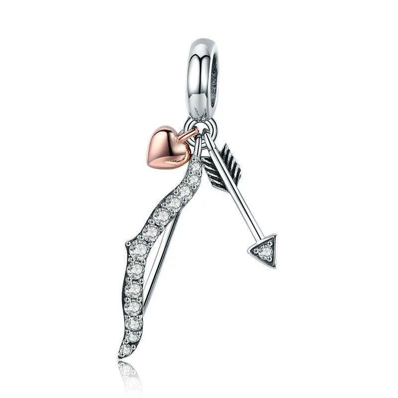 Charm Dije Plata 925 Arco Y Flecha Cupido-0