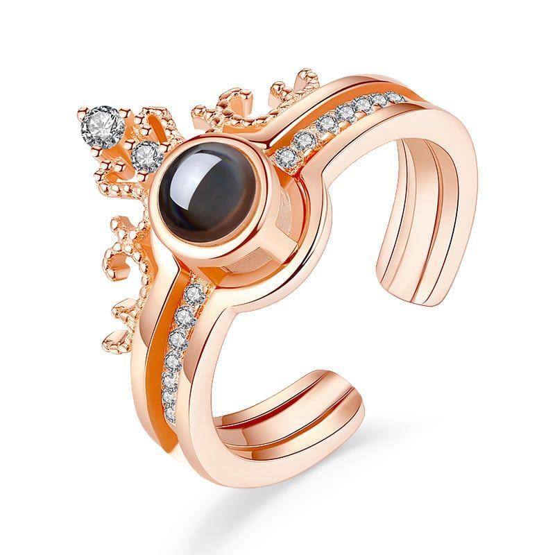 Anillo Te amo en 100 Idiomas Dorado-0