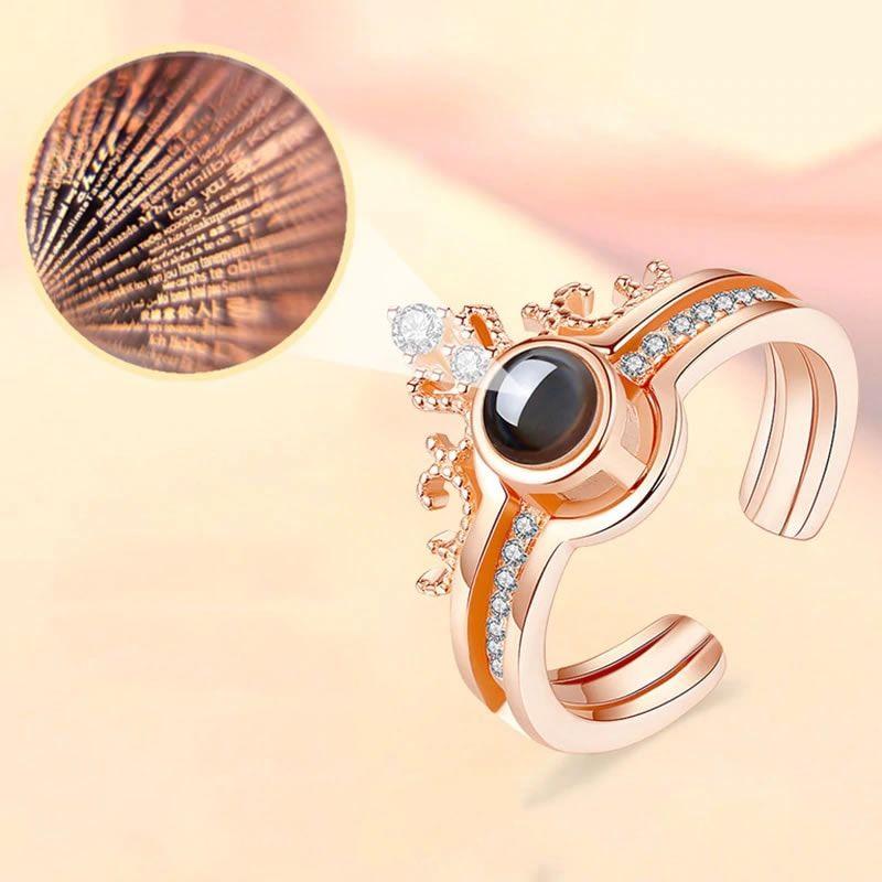 Anillo Te amo en 100 Idiomas Dorado-2