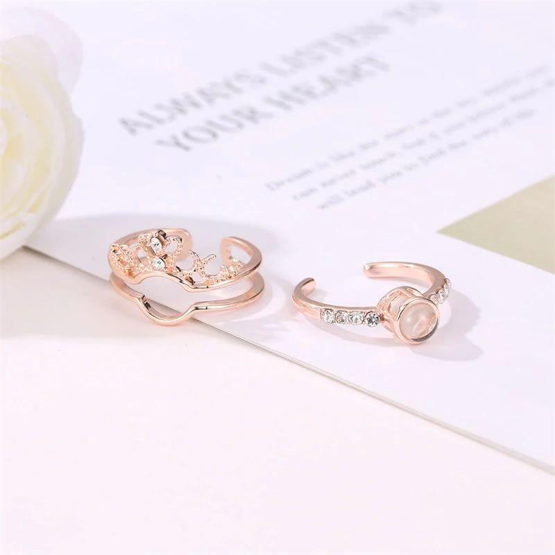 Anillo Te amo en 100 Idiomas Dorado-3