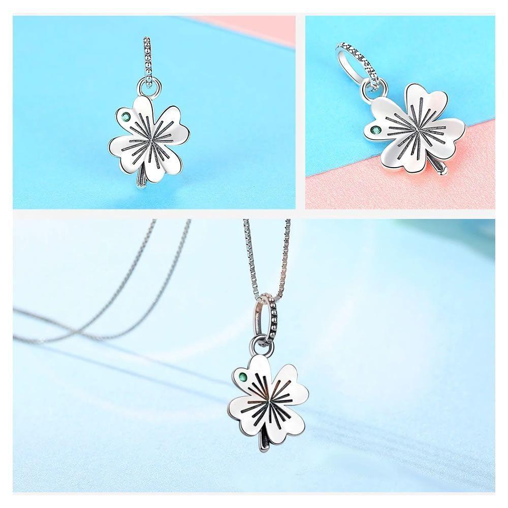 Charm Dije Plata 925 Trebol Plateado Circon-3