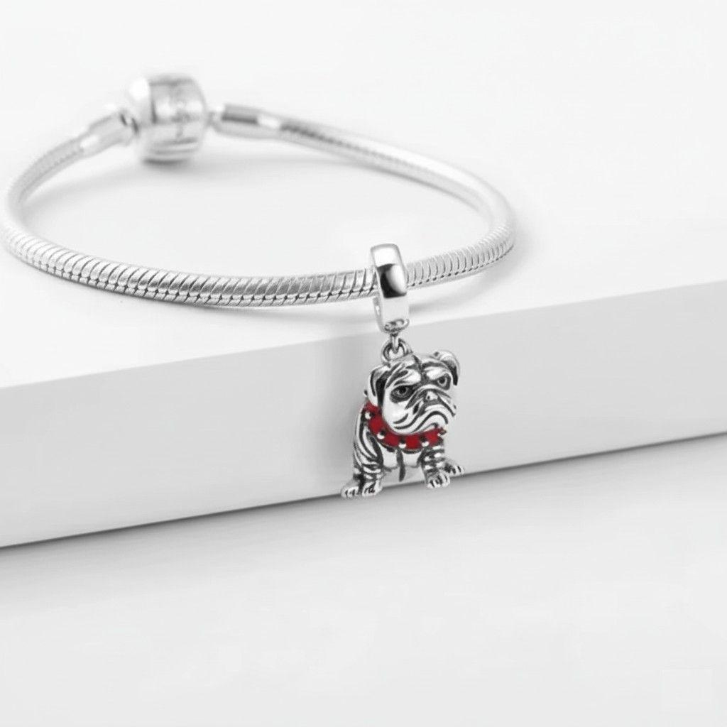 Charm Dije Colgante Plata 925 Bulldog Inglés-1