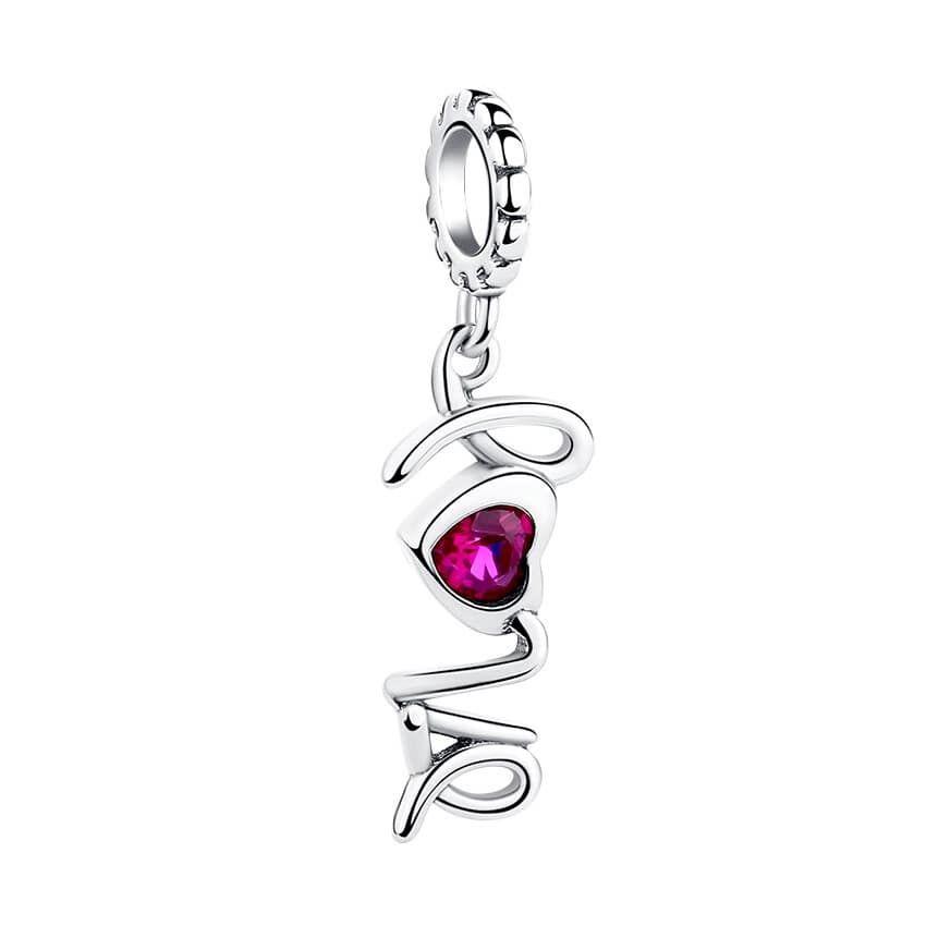 Charm Dije Plata 925 Love Corazon-0