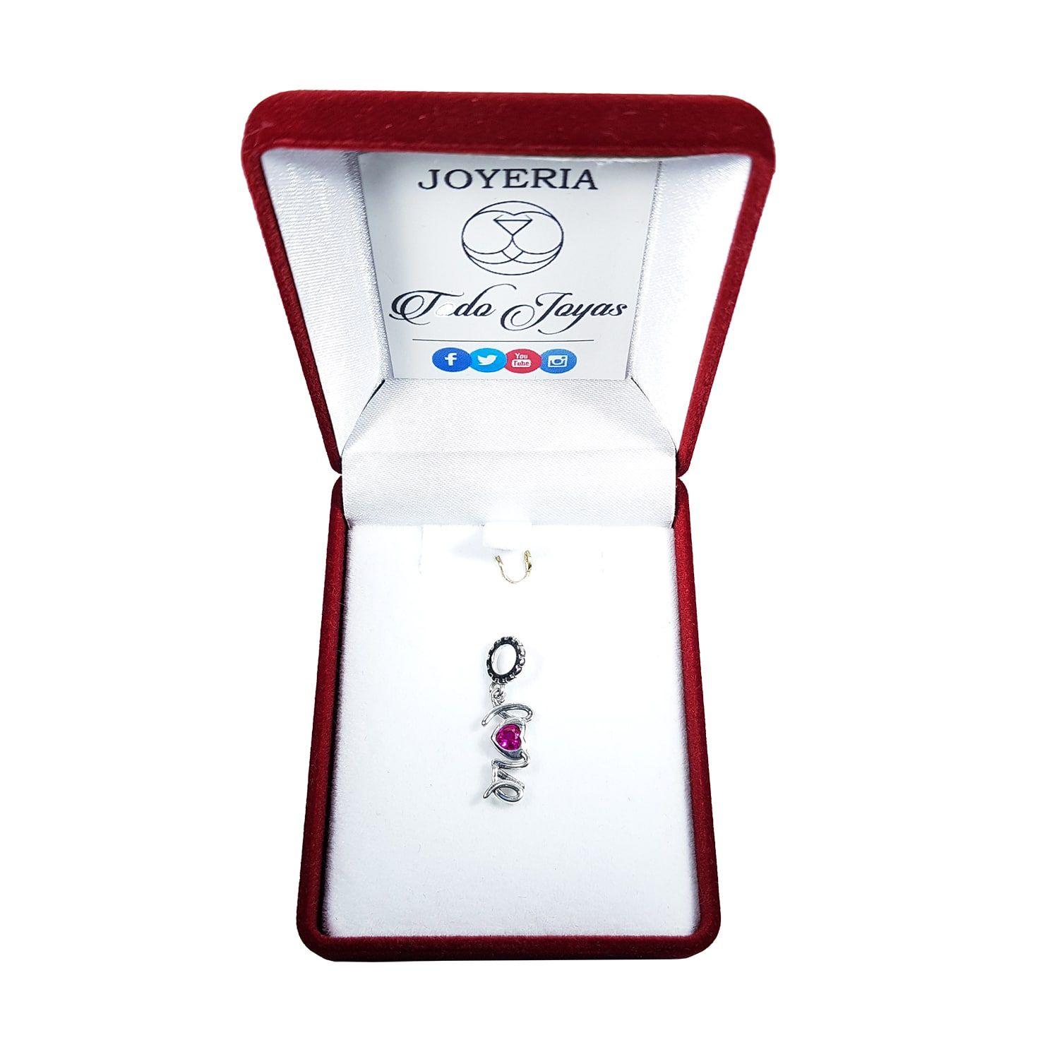 Charm Dije Plata 925 Love Corazon-1