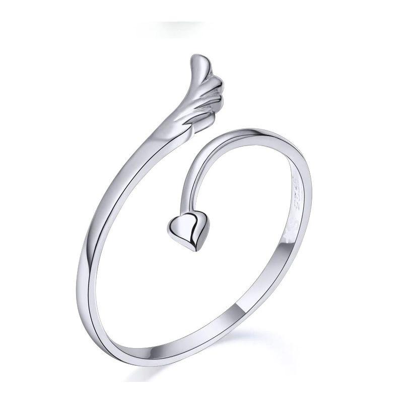 Anillo Ala Plateado-2