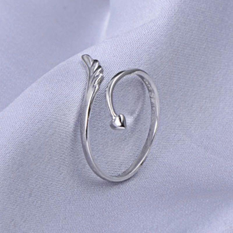 Anillo Ala Plateado-3