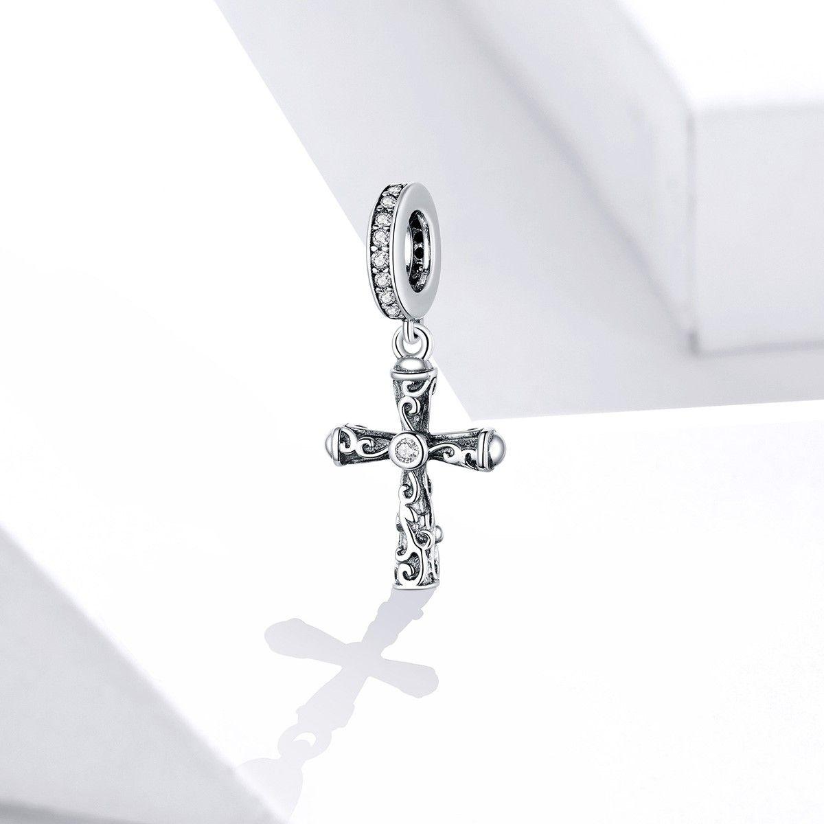 Charm Dije Plata 925 Cruz Vintage-3