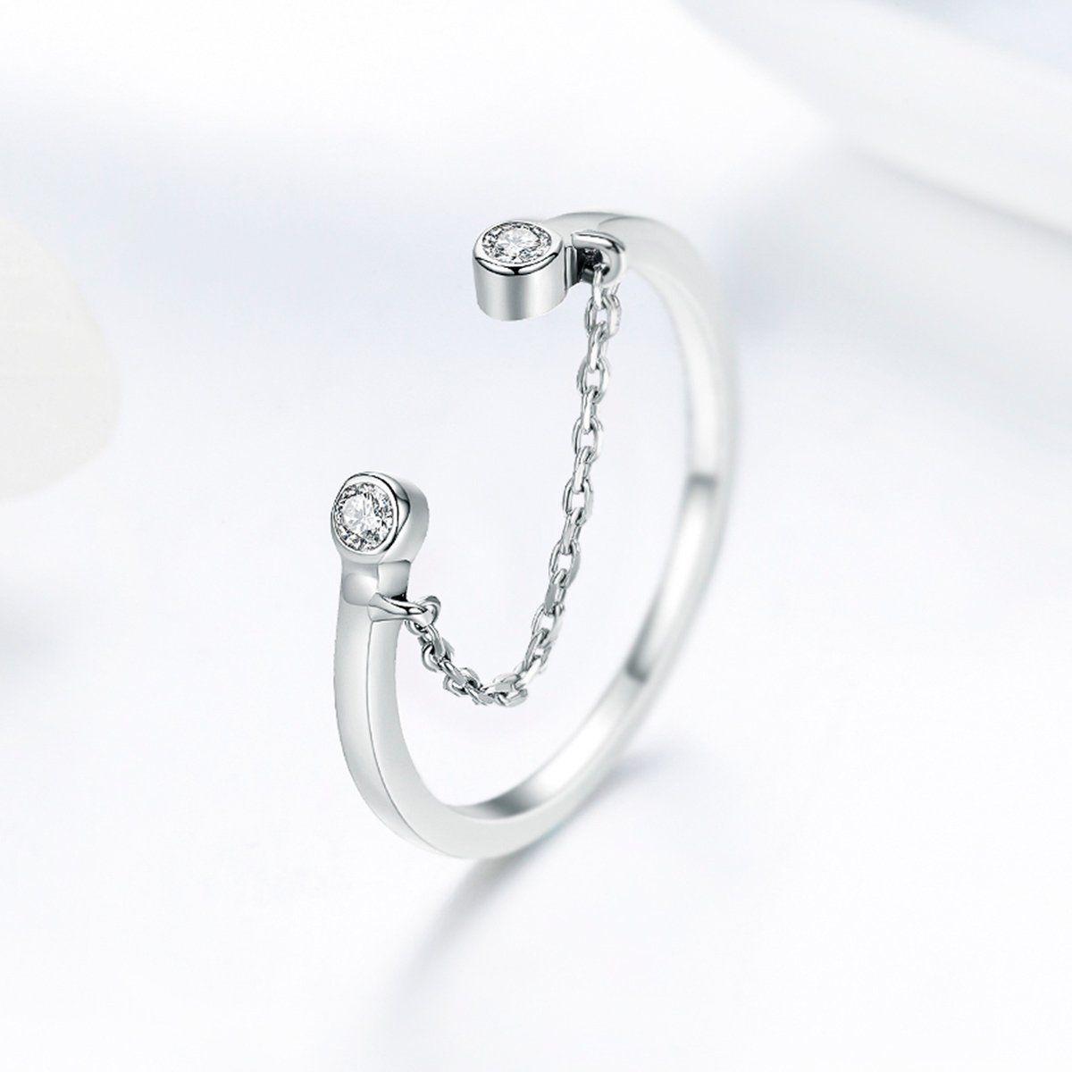 Anillo Plata 925 Arco con Circones-4