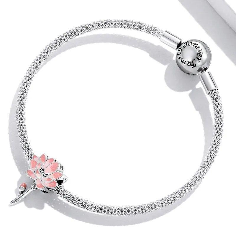 Charm Dije Plata 925 Flor de Loto Fresca-2