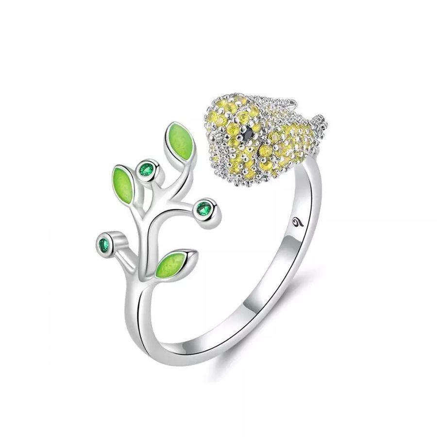 Anillo Pajaro Multicolor Circones Ajustable-0