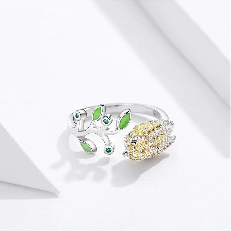 Anillo Pajaro Multicolor Circones Ajustable-3