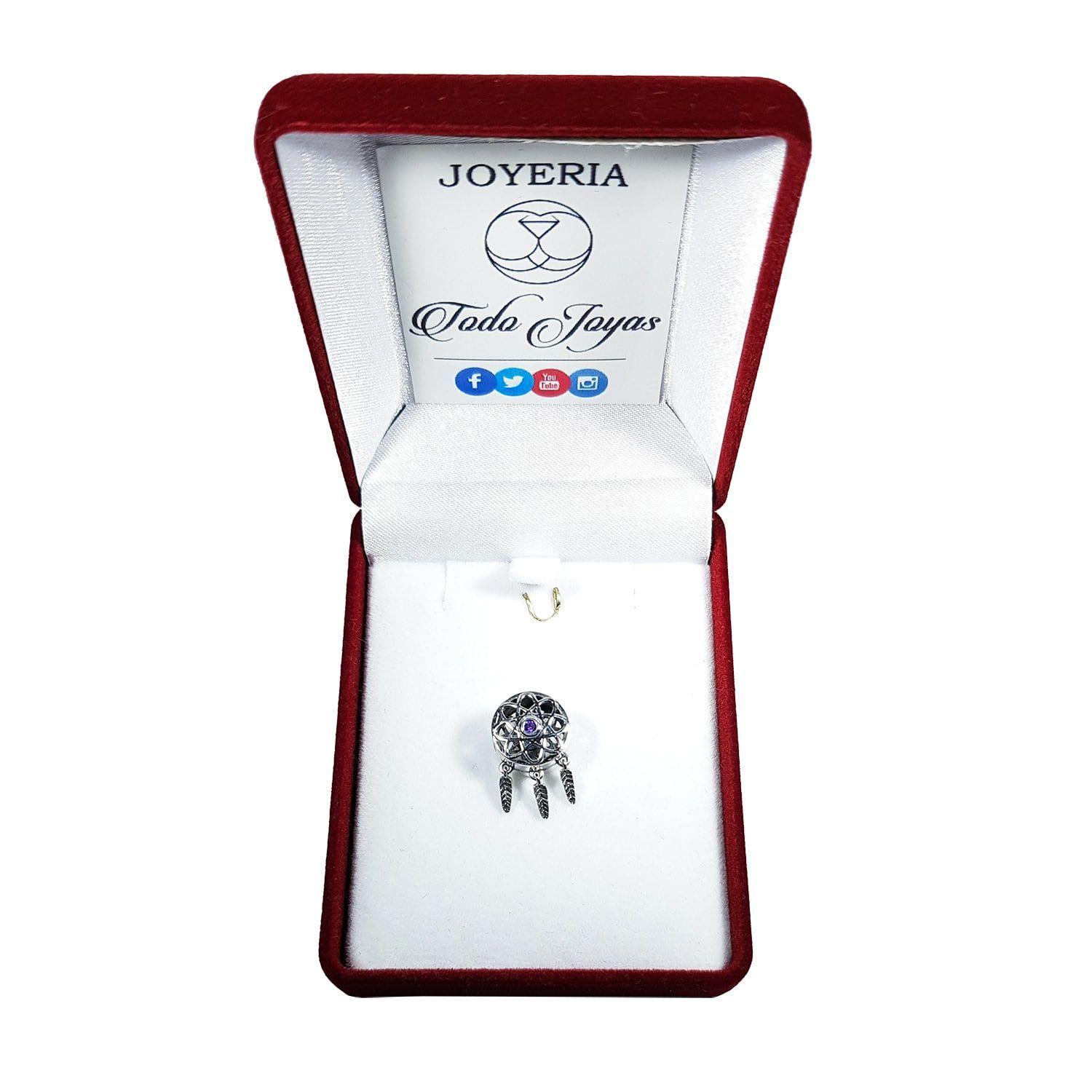 Charm Dije Plata 925 Atrapa Sueños Circular -1