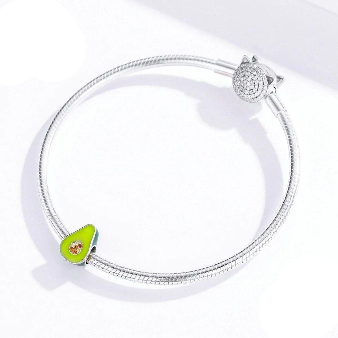 Charm Dije Plata 925 Palta Aguacate -2