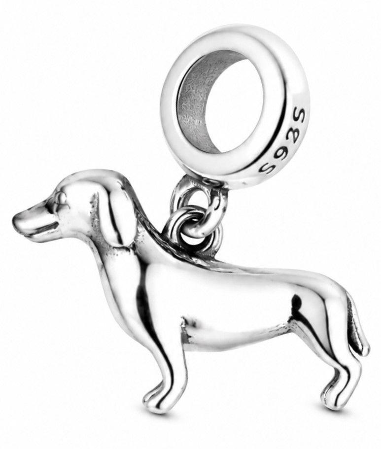 Charm Dije Plata 925 Perro Salchicha Dachshund-4